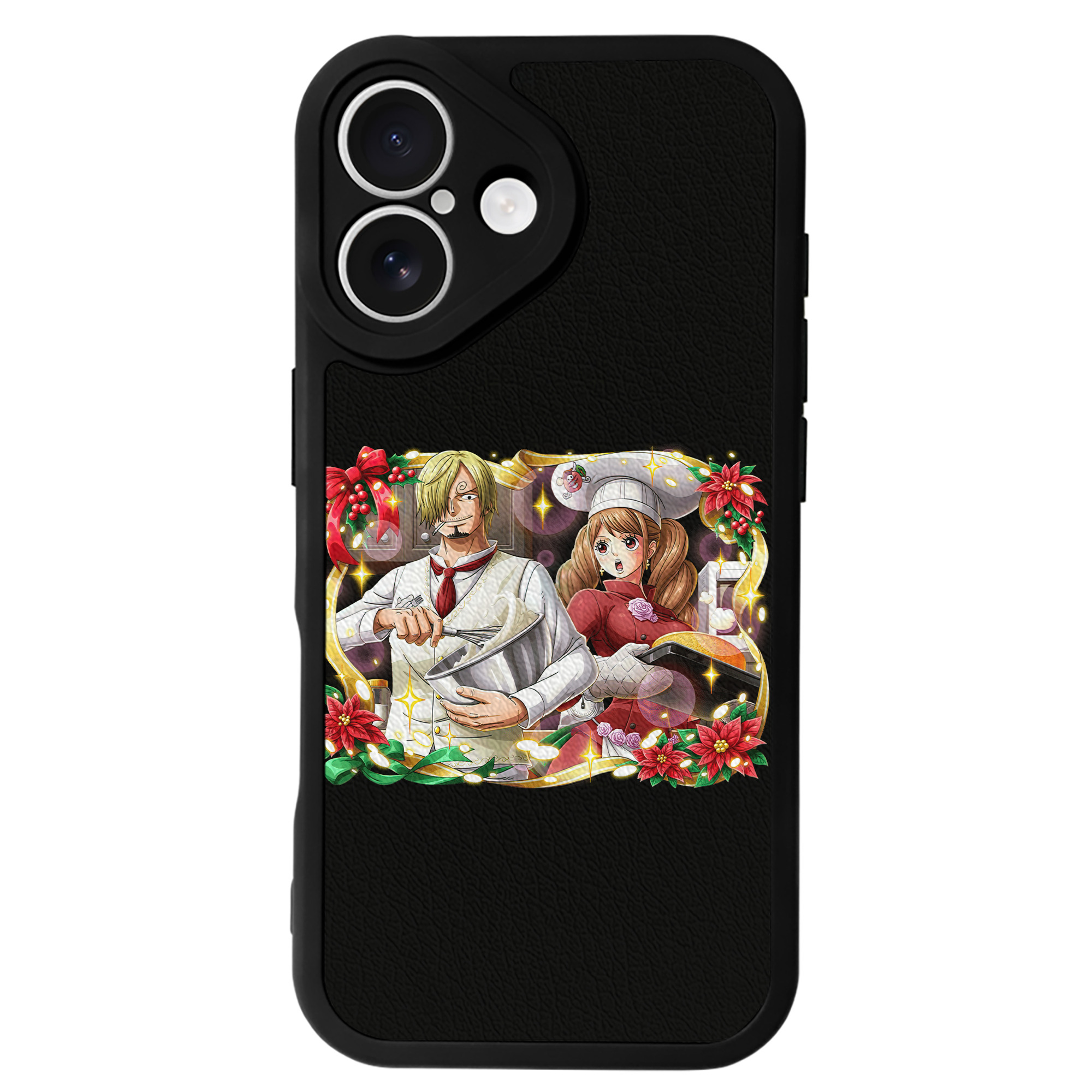 （画像用） ワンピース サンジ ONE PIECE Sanji 【iPhone 16シリーズ対応】シリコンスマホケース（レザー調） 材質：シリコン